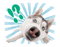 the dog line sticker interrobang - png gratis GIF animado