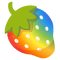 Emoji supply rainbow strawberry food fruit - nemokama png animuotas GIF