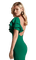 Woman Green - Bogusia - Free PNG Animated GIF