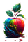 Яблоко арт - besplatni png animirani GIF
