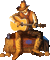 Mann, Cowboy, Gitarre - GIF animasi gratis GIF animasi