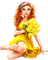 soave woman spring flowers tulips fashion yellow - gratis png animeret GIF
