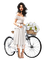 Kaz_Creations Woman-Femme-Bicycle-Bike - PNG gratuit GIF animé