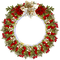 Christmas.Circle.Frame.White.Gold.Red.Green - PNG gratuit GIF animé