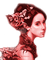 Y.A.M._Fantasy woman lizard red - bezmaksas png animēts GIF