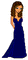 fille avec robe de soiré qui cline de l'oeil - GIF animé gratuit GIF animé