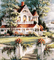 Rena Vintage Haus Garten Hintergrund - ingyenes png animált GIF