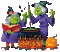 Hexen, Kessel, Halloween - GIF animado grátis Gif Animado
