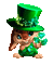 st. Patrick hare by nataliplus - Free animated GIF Animated GIF
