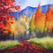 kikkapink autumn background forest painting
