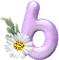 Kaz_Creations Alphabets Purple Heart Flowers Letter B - GIF animate gratis GIF animata