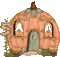 Autumn Fall Pumpkin Fairy House - Free animated GIF Animated GIF
