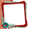 red vintage scrap deco frame - PNG gratuit GIF animé
