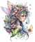 fantasy pastel fairy painting flower butterfly - ingyenes png animált GIF