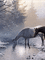 image encre animé effet paysage eau chevaux edited by me - GIF animé gratuit GIF animé