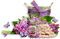 deco purple flowers lavender basket kikkapink - PNG gratuit GIF animé