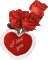 Red Roses I Love You Heart - GIF animé gratuit GIF animé