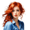 Femme rousse - GIF animé gratuit