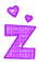 Kaz_Creations Animated Alphabet Purple Z - Darmowy animowany GIF animowany gif