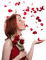 Kaz_Creations Woman Femme Flowers Petals - gratis png animeret GIF
