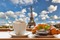 eiffel tower paysage coffee - png gratis GIF animado
