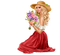 loly33 femme fleur - Free PNG Animated GIF
