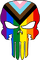 Progress Pride Skull - Free PNG Animated GIF