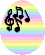 Pixel Rainbow Music Egg - GIF animé gratuit