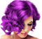 woman purple hair femme violet