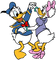 donald duck daisy - gratis png animeret GIF