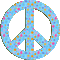 peace sign rainbow strobe - GIF animé gratuit