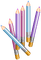 School. Colored pencils. Leila - Gratis animerad GIF