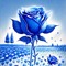 Blue Rose Sketch - png grátis Gif Animado