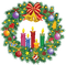 Kaz_Creations Christmas Deco Wreath - bezmaksas png animēts GIF