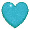 turquoise heart glitter