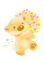 teddy bear flower fleur - gratis png animeret GIF