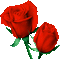 Red Rose Green Flower - Bogusia - 無料のアニメーション GIF アニメーションGIF