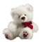 weißer Teddybär, Schleife, rot - darmowe png animowany gif