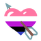 Genderfluid heart - PNG gratuit GIF animé