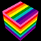 Spinning gay rainbow pride cube