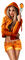 femme orange - gratis png animerad GIF