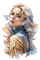 blond, woman, watercolor, femme, aquarelle - Nemokamas animacinis gif