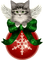 Christmas.Cat.Angel.Gray.Red.Green - бесплатно png анимированный гифка