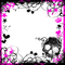 Emo Skull Frame Pink - zadarmo png animovaný GIF
