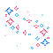 cute floating sparkles stars red and blue - GIF animado gratis GIF animado