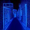Blue Neon Alley - PNG gratuit GIF animé