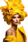 Женщина в желтом - PNG gratuit GIF animé