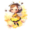 ♡§m3§♡ kawaii yellow fairy bee cute - zadarmo png animovaný GIF