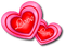 Hearts.Love.Text.Red.Pink - PNG gratuit GIF animé