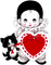 Kaz_Creations Valentine Deco Love Cute Mime Kitten - PNG gratuit GIF animé